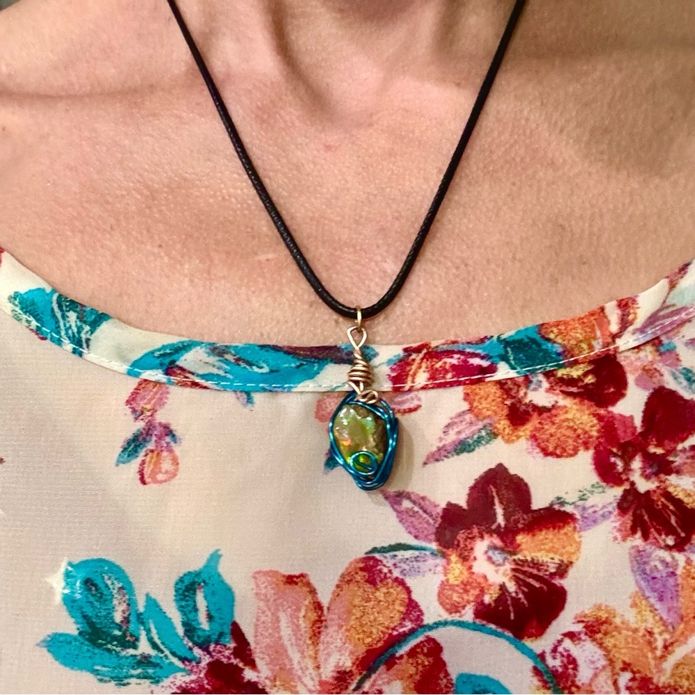 Colorful Rough Opal Necklace - Picture 9 of 9